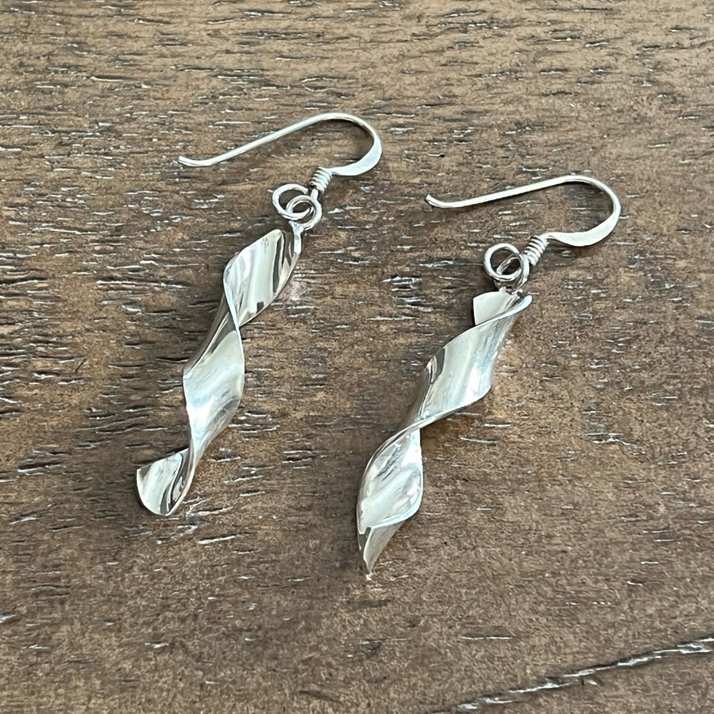 Sterling Silver Twisted Earrings
